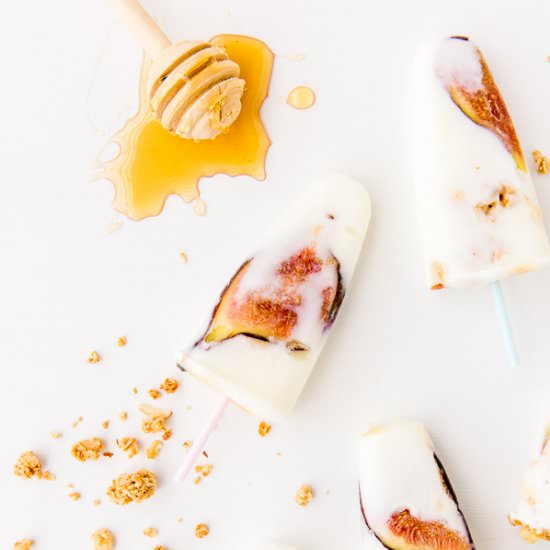 Honey Yogurt Fig Pops - Recipe photo by papernstitch