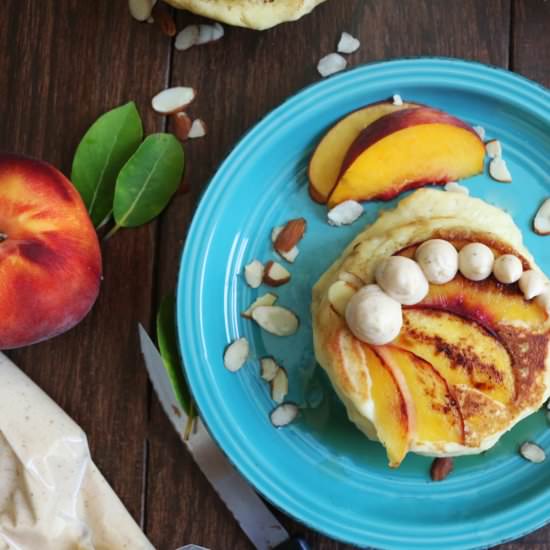 PEACH PANCAKES WITH BROWNED BUTTER - Recipe photo by kitchenathoskins