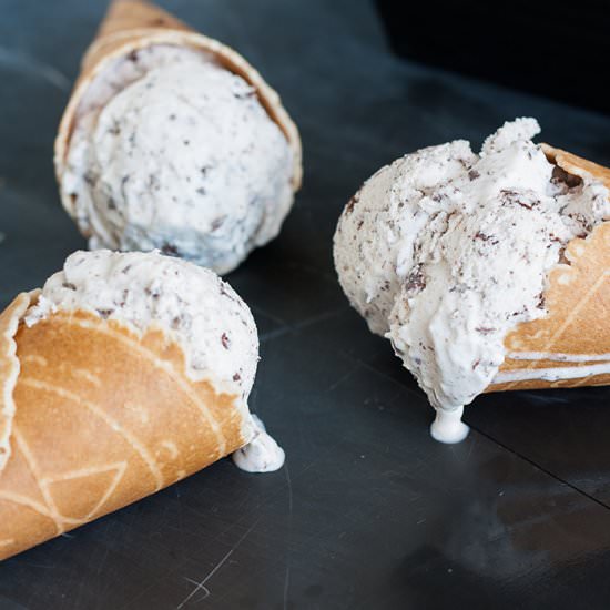 Coconut Stracciatella Ice Cream - Recipe photo by TheBlackFig