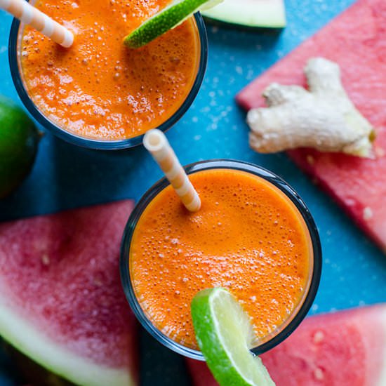 Watermelon Protein Smoothie - Recipe photo by ifoodreal