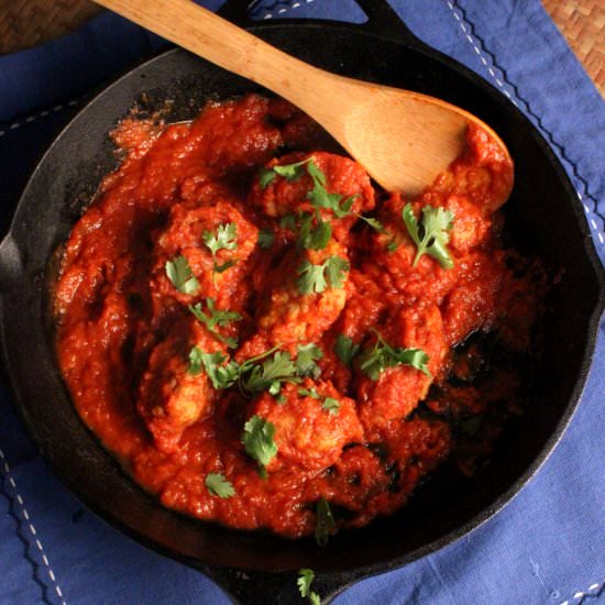 Greek Lamb Koftas in Tomato Sauce - Recipe photo by Dontgiveafork