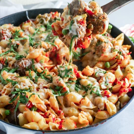 Back to School Pasta Skillet - Recipe photo by loveandrisotto