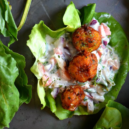 Golden Beets Tater Tots Lettuce Wrap - Recipe photo by Cookilicious