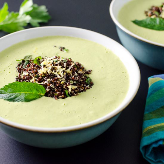 Curried Cucumber Soup - Recipe photo by VeggiePrimer