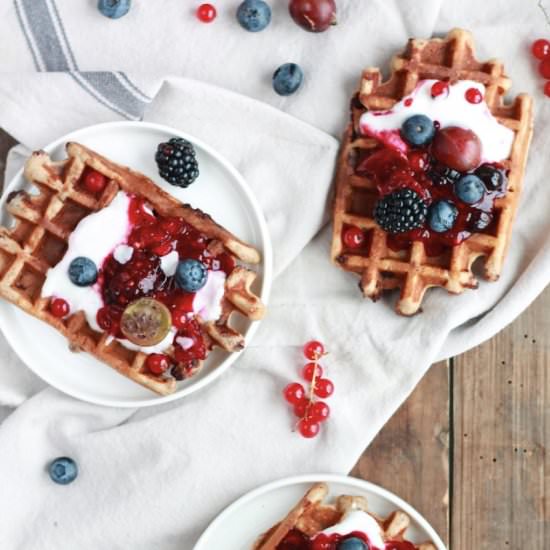 Chocolate Emmer Waffles - Recipe photo by Raspberrysue