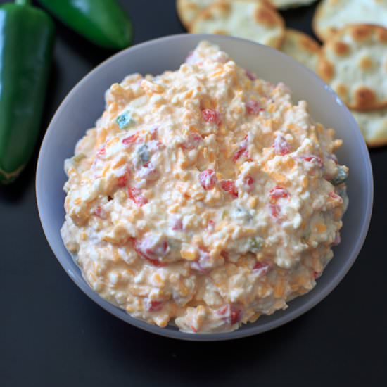 Skinny Jalapeno Pimento Cheese - Recipe photo by trialandeater
