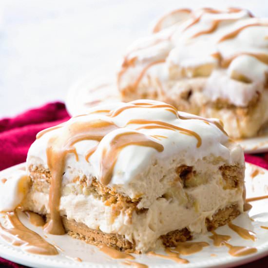 Peanut Butter Banana Icebox Cake - Recipe photo by julieseatsandtreats
