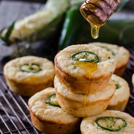 Jalapeno Popper Cornbread Muffins - Recipe photo by crumbykitchen