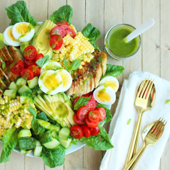Cobb Salad with Basil Vinaigrette - Recipe photo by foodbyjonister