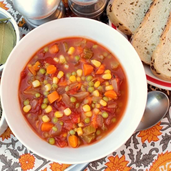 Slow Cooker Vegetable Soup - Recipe photo by TwoBitTart