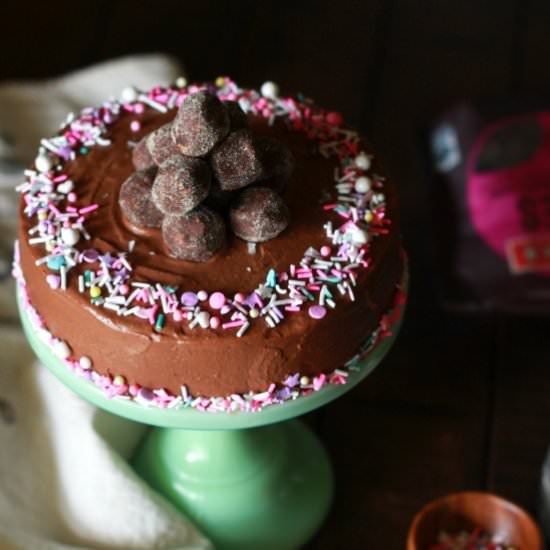 Cardamom Cake w/ Cacao Fudge Frosting - Recipe photo by treatswithatwist