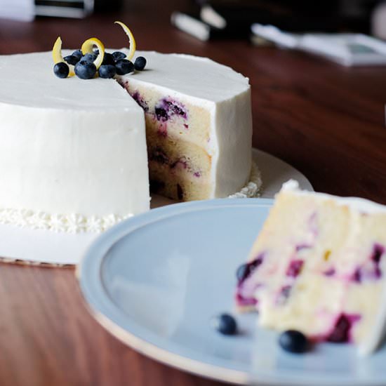 Blueberry Cake with Lemon Cream - Recipe photo by amykelinda