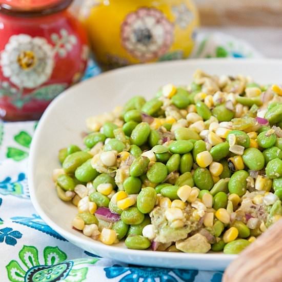 Corn Edamame Avocado Salad - Recipe photo by Food Done Light