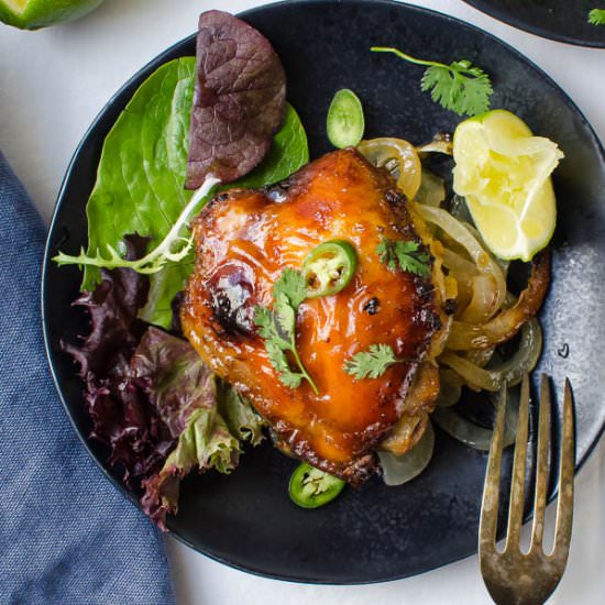 Juicy Asian Style Chicken Thighs - Recipe photo by garlic and zest
