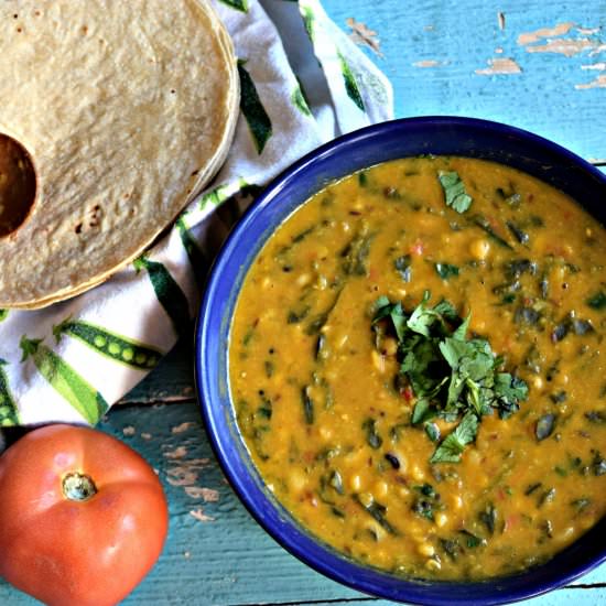 Spinach & Black Eyed Peas Masala - Recipe photo by Cookilicious