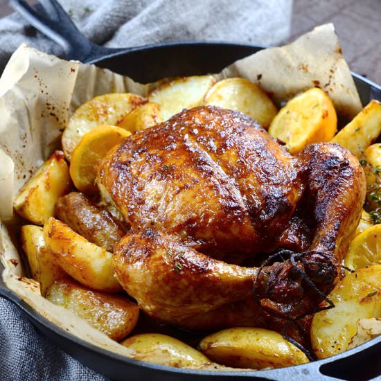 All-in-One Roast Chicken - Recipe photo by Bibbyskitchenat36