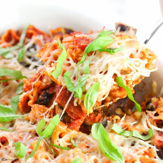 Pasta Pizza Casserole - Recipe photo by veggiebalance