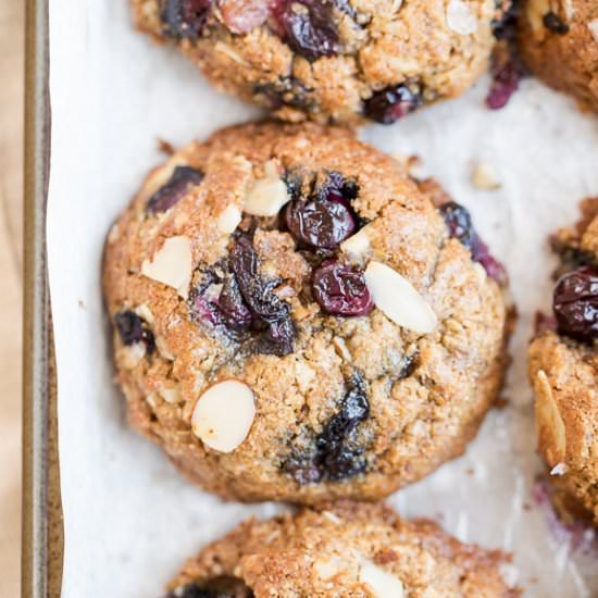 Almond Blueberry Breakfast Cookies - Recipe photo by bakerita