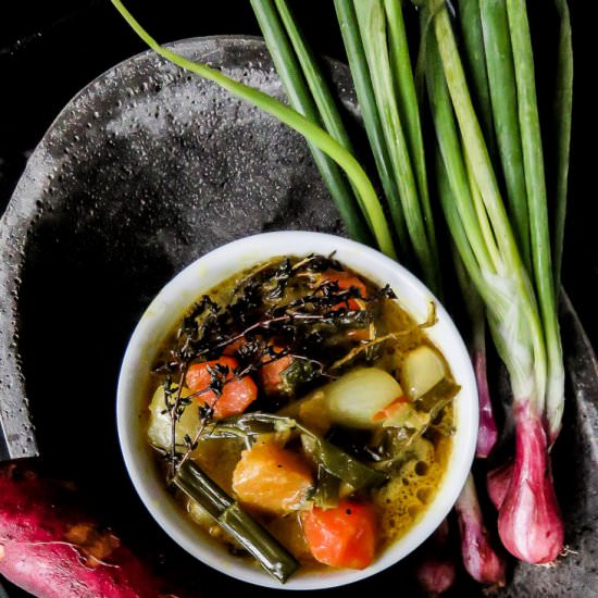 Leftover Pumpkin, Sweet potato soup - Recipe photo by islandsmile