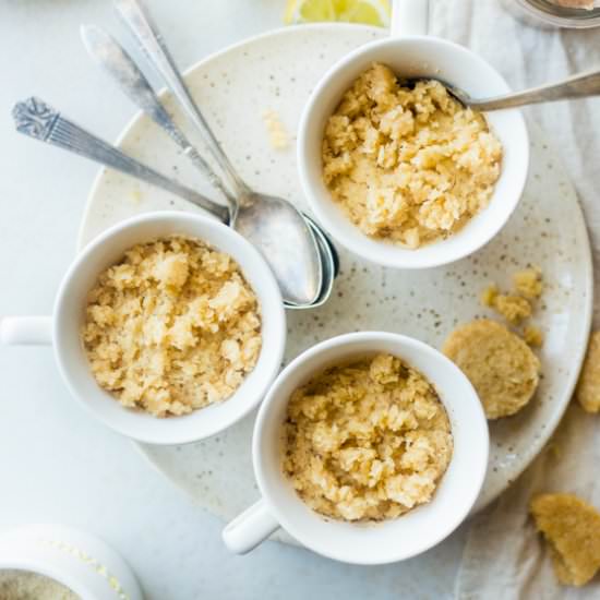 Vegan Lemon Macaroon Mug Cake - Recipe photo by foodfaithfitness