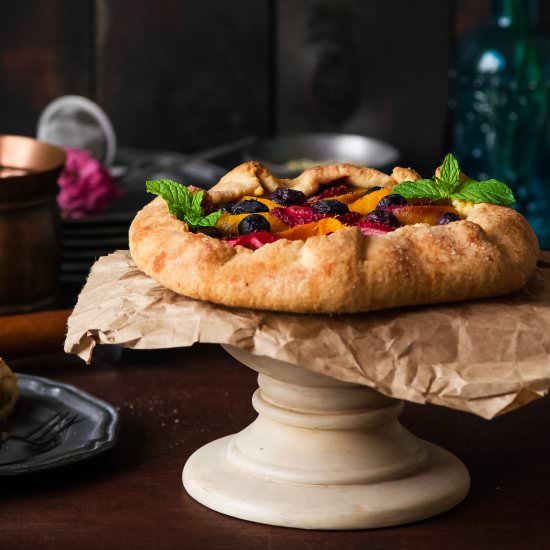 Eggless Mixed Fruit Galette - Recipe photo by Binjals VEG Kitchen