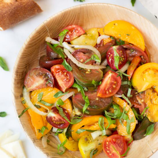 Josephine's Tomato Salad - Recipe photo by stripedspatula