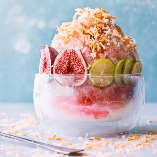 Fig and Lime Shave Ice with Coconut - Recipe photo by honestlyyum