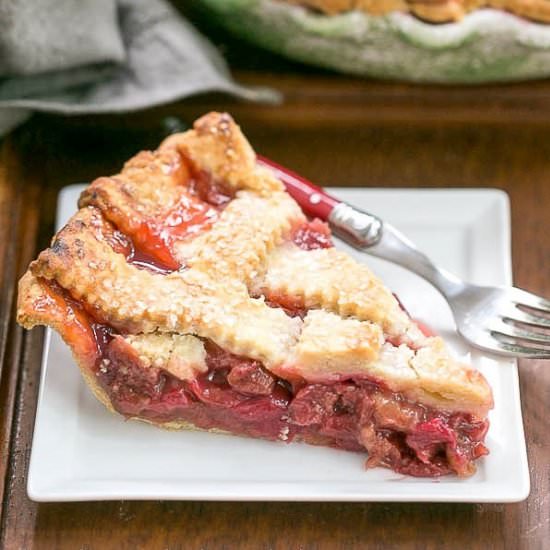 Classic Rhubarb Pie - Recipe photo by thatskinnychickcanbake
