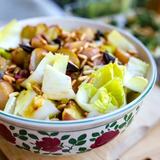 Roasted Peach & Endive Salad - Recipe photo by VibrantFoodStories