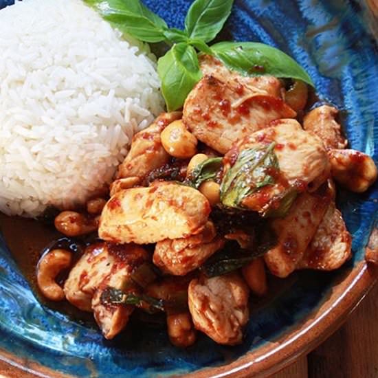 Chicken with Chili Jam & Cashews - Recipe photo by asiancaucasian