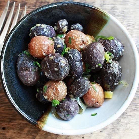 Roasted Baby Potatoes with Leeks - Recipe photo by asiancaucasian
