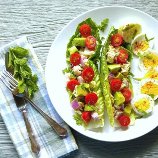 Low Carb Tuna Lettuce Wraps - Recipe photo by thegardeningcook
