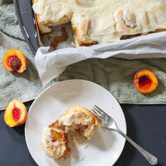 Peach Cinnamon Rolls - Recipe photo by cupcakesfordinner