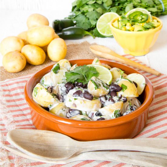 Potato Black Bean Salad - Recipe photo by Fuss Free Flavours