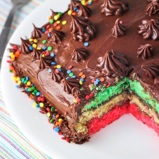Rainbow Cookie Cake - Recipe photo by mysequinedlife