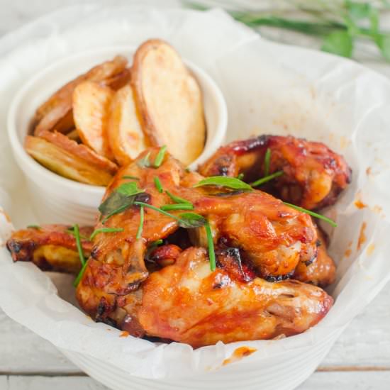 Sticky chicken wings - Recipe photo by Like Chocolate