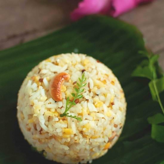 Ven Pongal - Recipe photo by MyCookingCanvas
