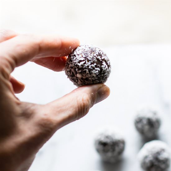 Coconut Apricot Fig Bites - Recipe photo by healthy seasonal recipes