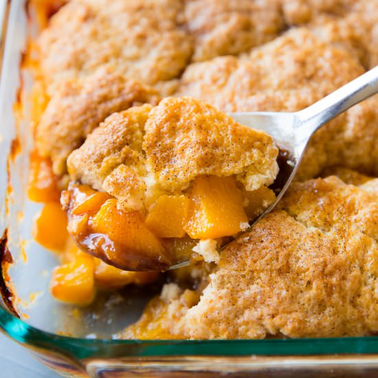 Fresh Peach Cobbler - Recipe photo by sallysbakingaddiction