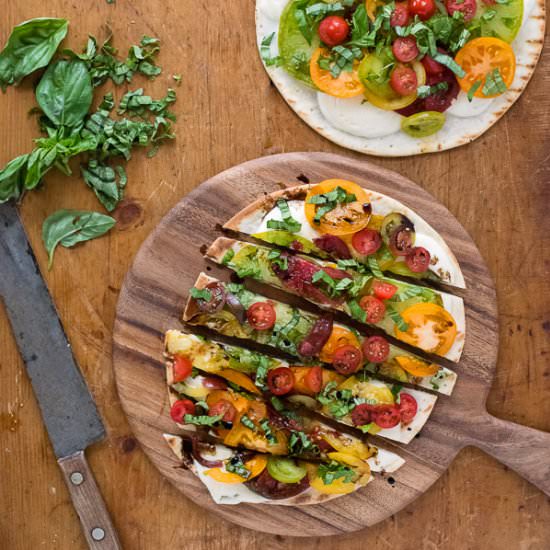 Griled Caprese Pizza - Recipe photo by boulderlocavore