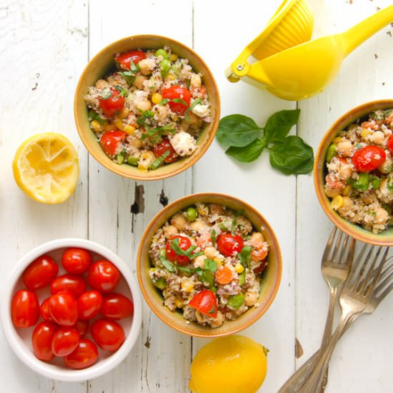Rainbow Quinoa Summer Salad - Recipe photo by boulderlocavore