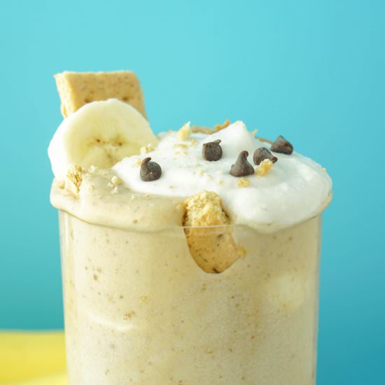 Peanut Butter Banana Cream Blizzard - Recipe photo by wakeuptowaffles