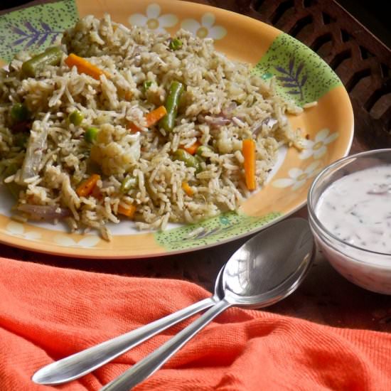 Vegetable Pulav - Recipe photo by pratibabhat