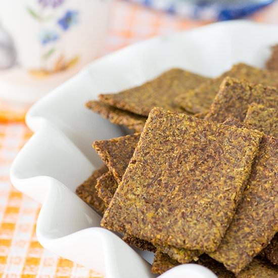 Sweet Potato Flax Crackers - Recipe photo by Queen of My Kitchen