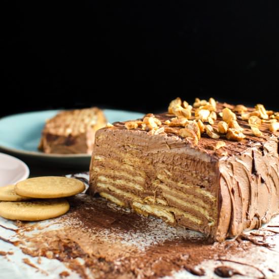 No Bake Chocolate Cookie Cake - Recipe photo by The Flavor Bender