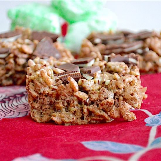 Mint Chocolate Crispy Treats - Recipe photo by jeanieandluluskitchen