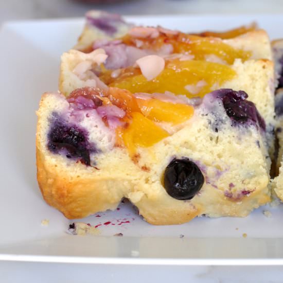 Peach Blueberry Upside Down Cake - Recipe photo by Cooking With Manuela