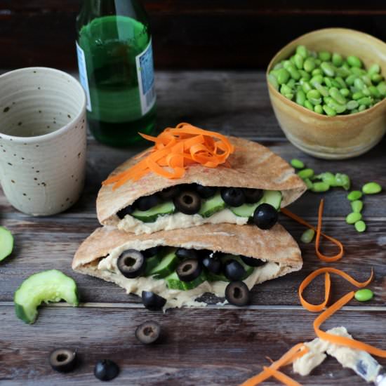 Vegan Pita Sandwich - Recipe photo by thewoodenskillet