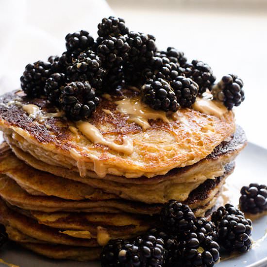 Peanut Butter Protein Pancakes - Recipe photo by ifoodreal