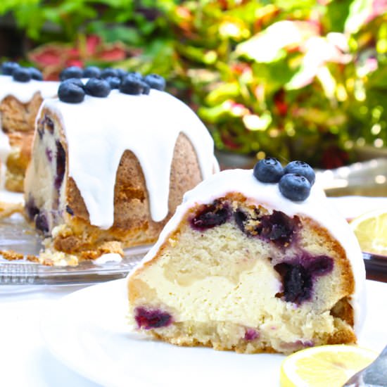 Blueberry Lemon Cream Cheese Cake - Recipe photo by the good eats co
